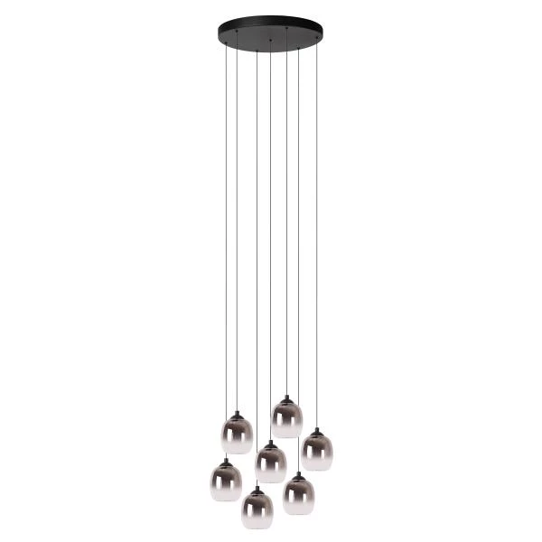 Lucide TAMINO - Pendelleuchten - Ø 52 cm - LED Dim. - 7x7W 3000K - Schwarz - ausgeschaltet
